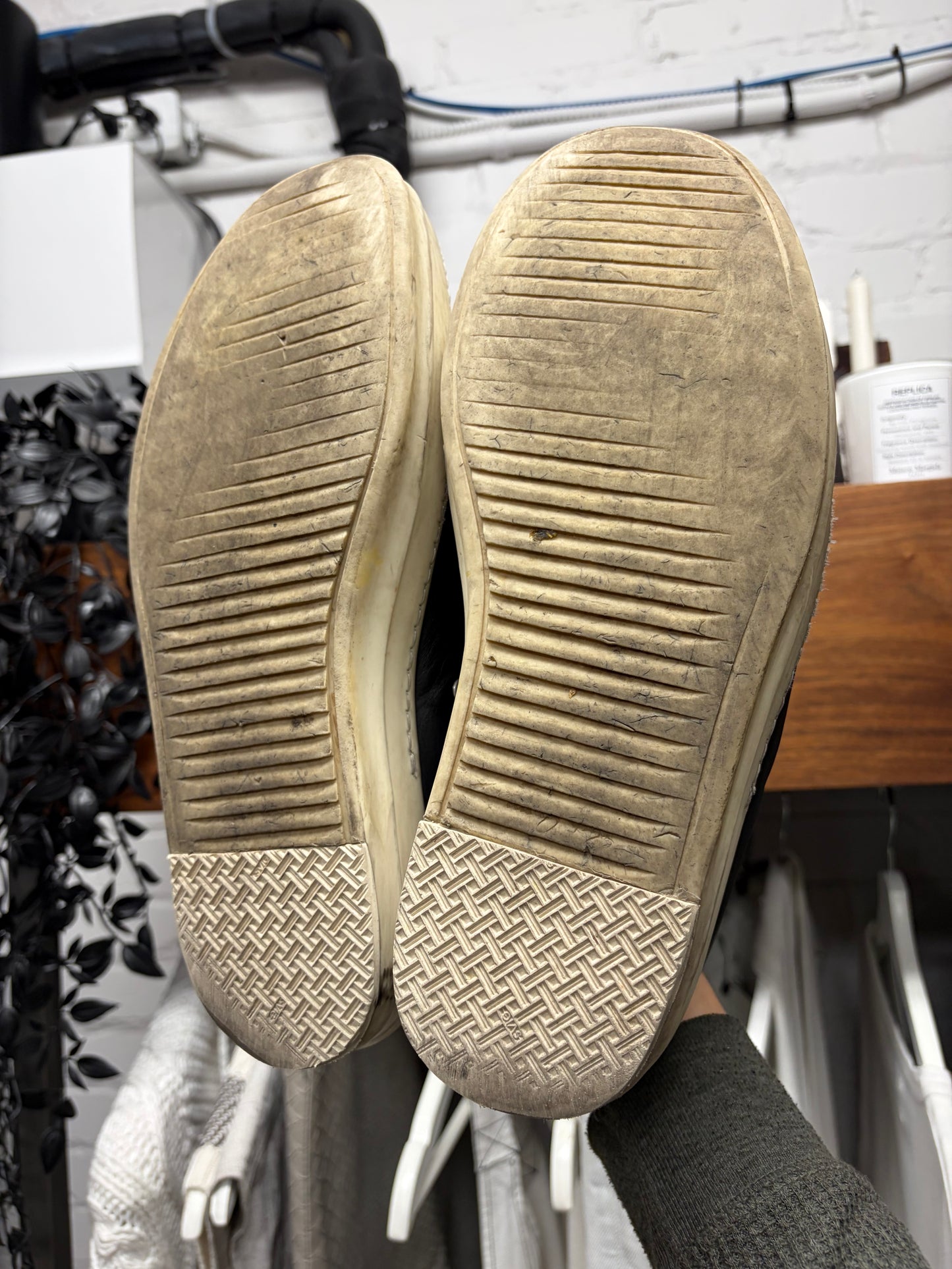 Rick Owens Ramones Black/Milk Low Top Sneakers