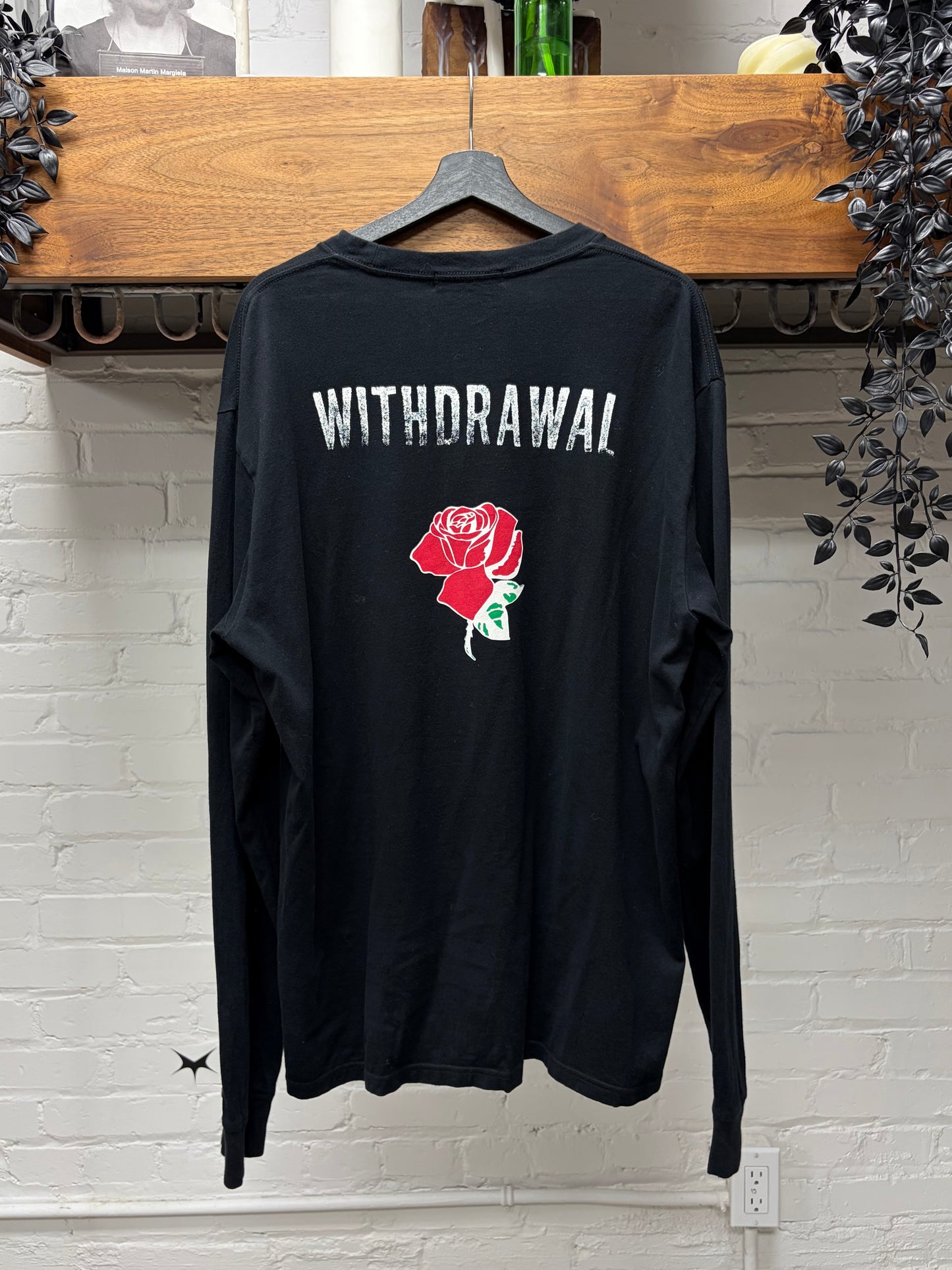 Undercover ‘Withdrawl’ Thorned Rose Black Long Sleeve Shirt
