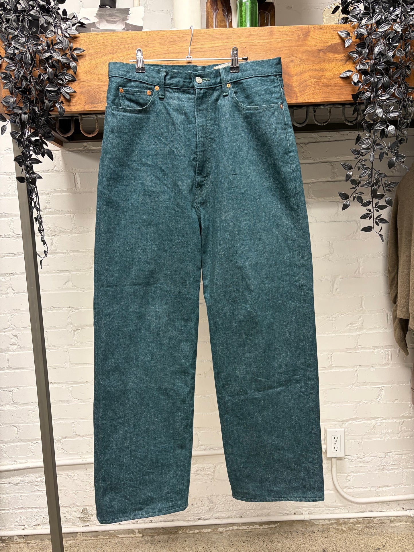 Kapital ‘No.4’ Plant Dyed ‘5P Monkey TH’ Straight Leg Denim