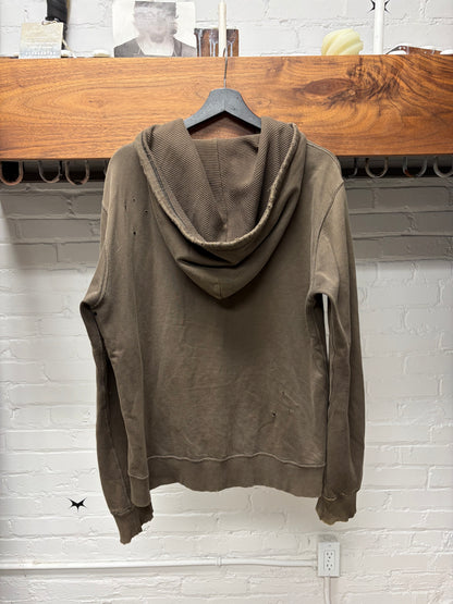 AW2005 Number (N)ine ‘Nightcrawler’ Brown Thermal Zip-Up Hoodie