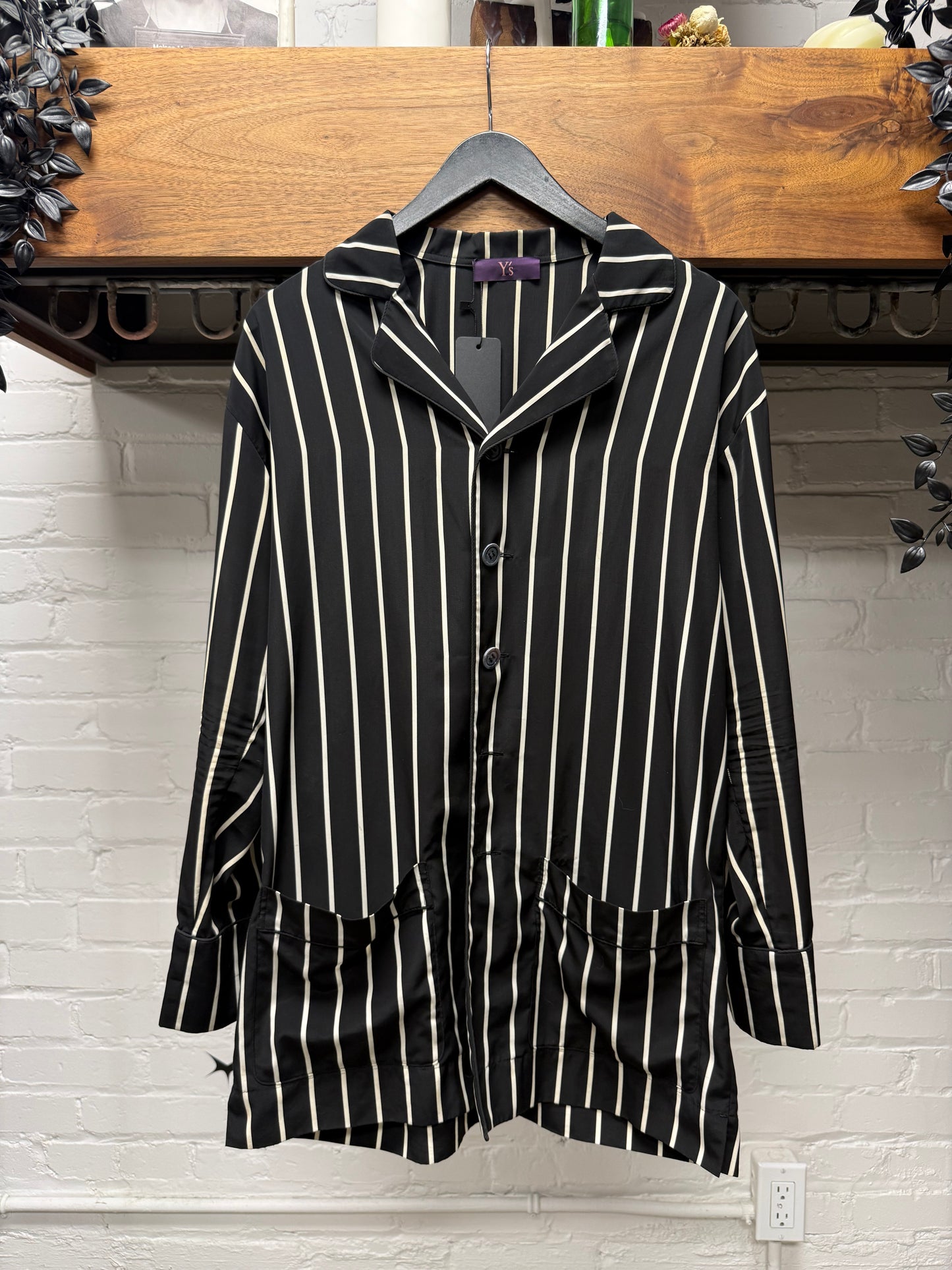 Vintage Yohji Yamamoto Y’s Striped Black/White Button Up Shirt