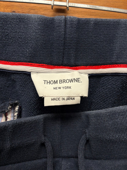 Thom Browne Navy/White ‘Striped Logo’ Sweatpants