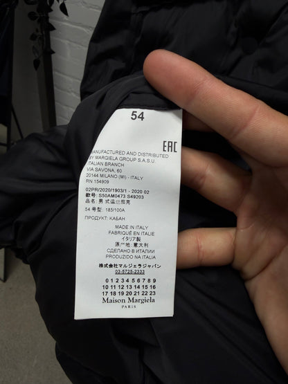 2020 Maison Margiela ‘Quilted’ Black Down Filled Zip-Up Bomber Jacket
