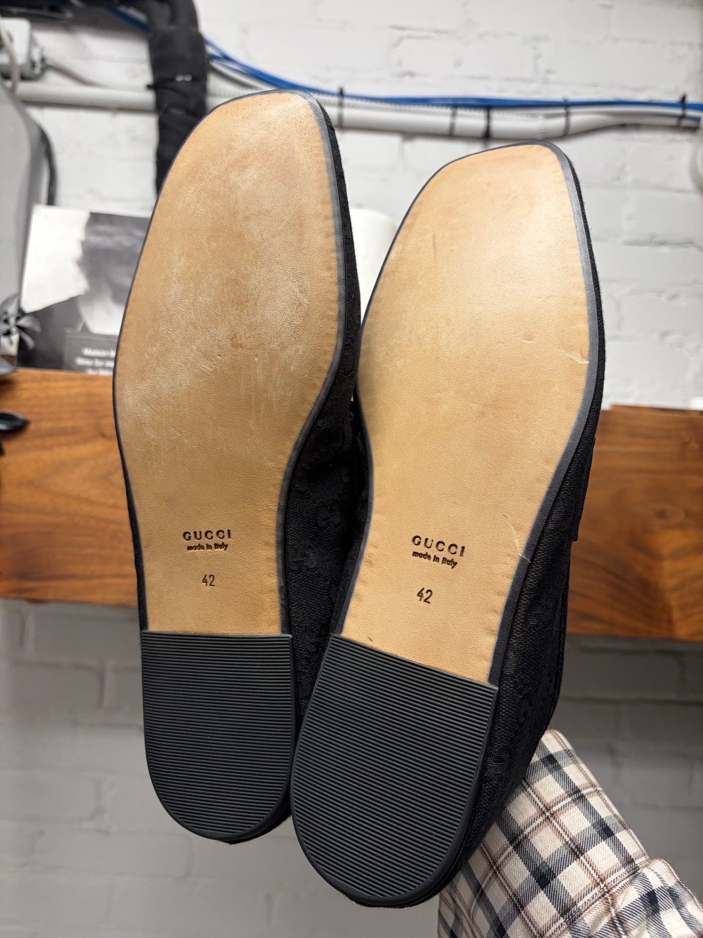 Gucci by Demna ‘Ragazzo’ Black Canvas Monogram Horsebit Crush-Back Loafers