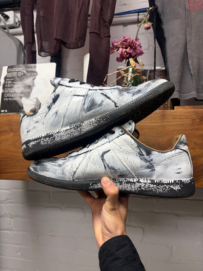 Maison Margiela ‘Painted White’ G.A.T. Leather Low Top Sneakers