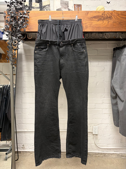 AW2024 Balenciaga Double Layered Track Pant/Flared Denim