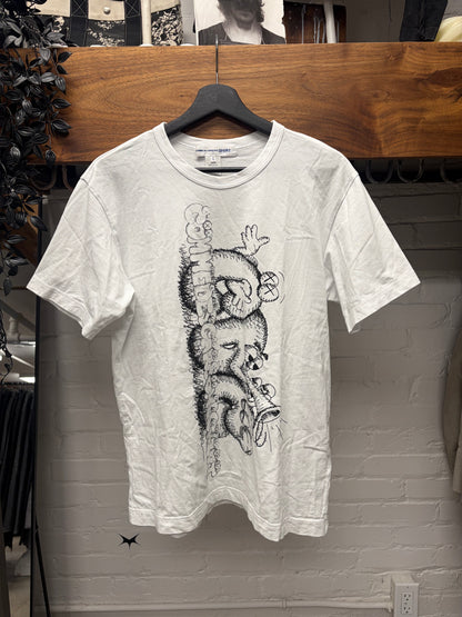 Comme Des Garçons x Kaws White Short Sleeve Graphic T-Shirt