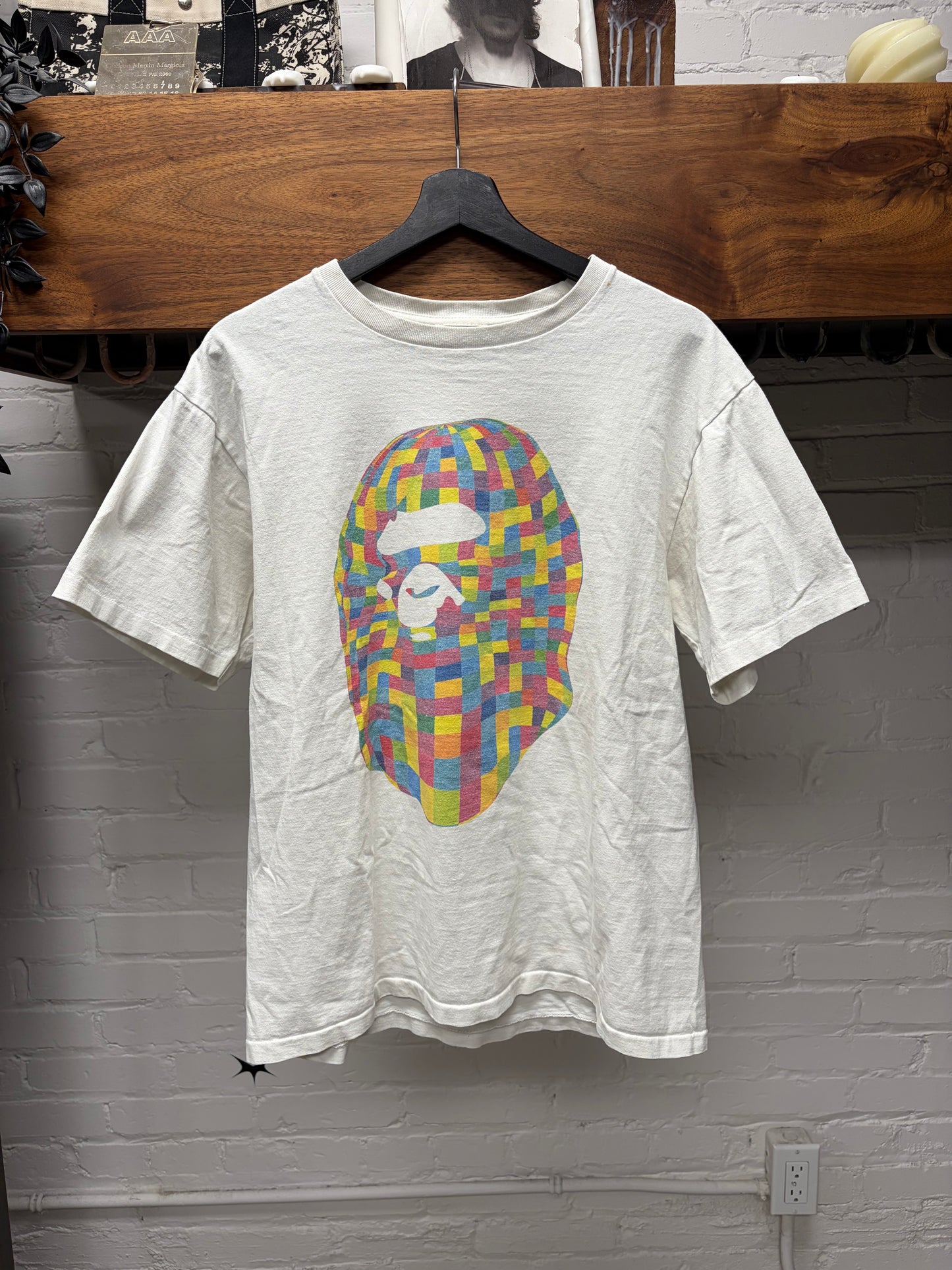 Bape ‘Digital Ape Head’ White Graphic T-Shirt