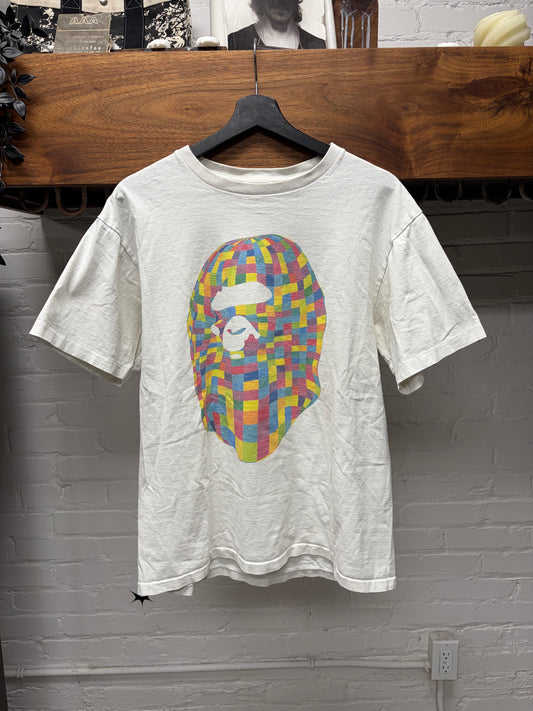 Bape ‘Digital Ape Head’ White Graphic T-Shirt