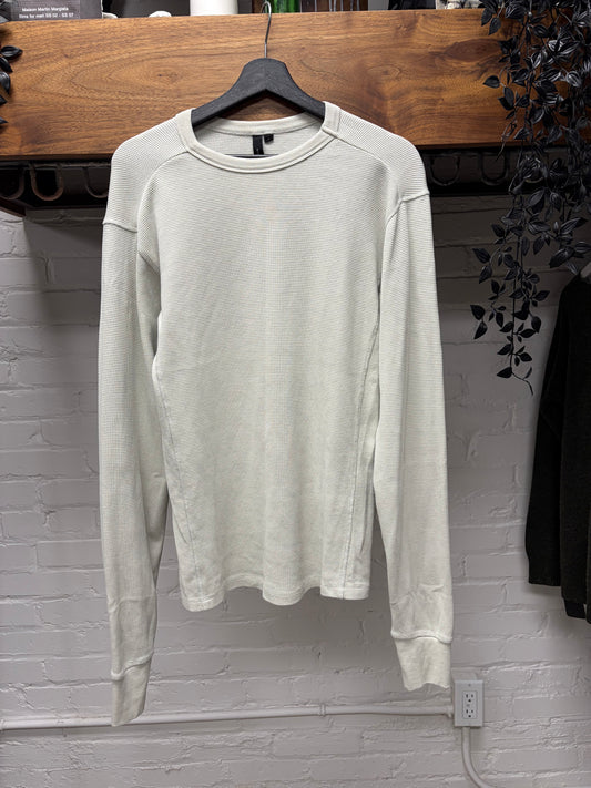 Entire Studios Thermal ‘Cream’ Cotton Thumbhole Long Sleeve Shirt