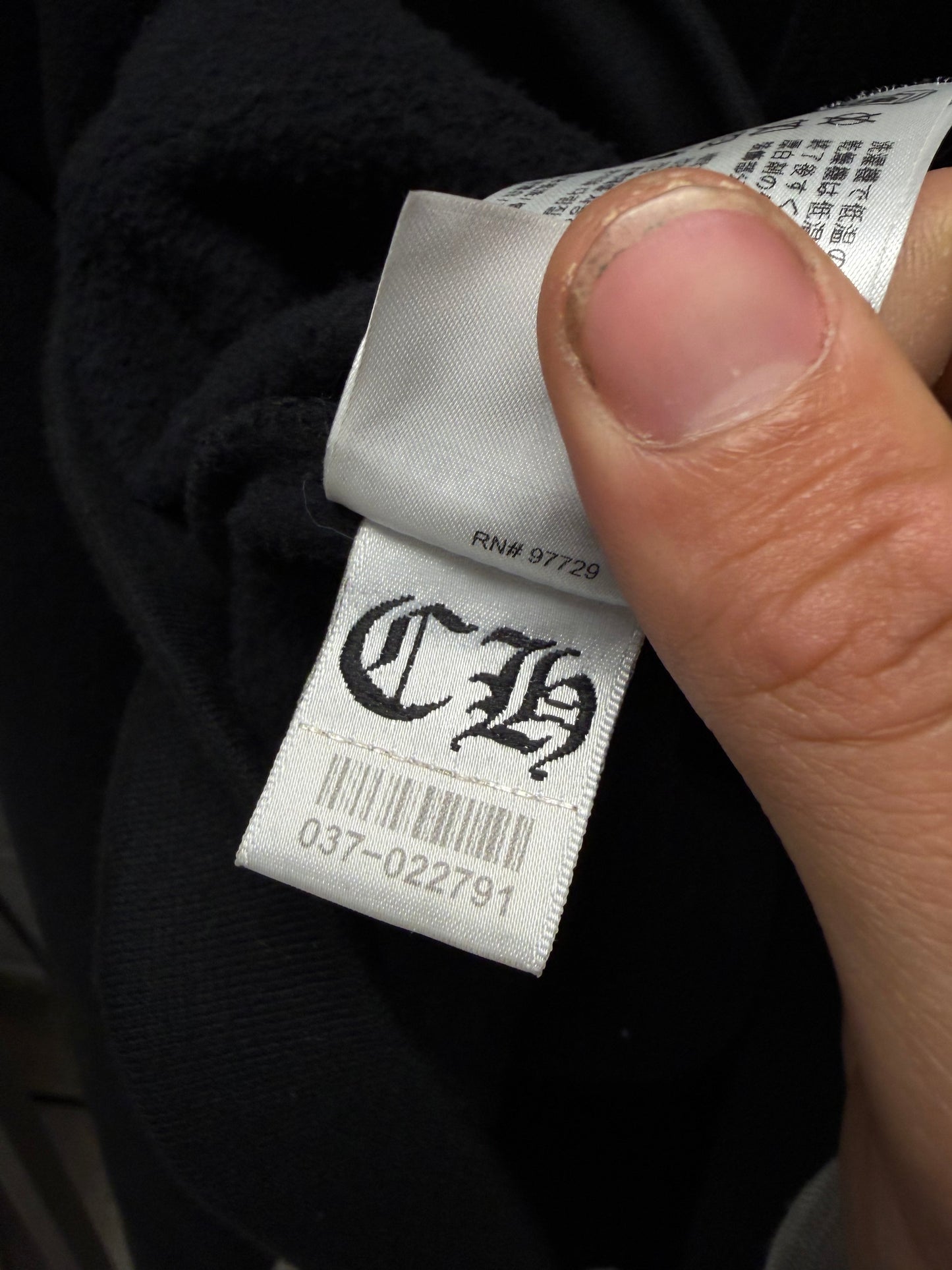 Chrome Hearts 1998 ‘Scroll Logo’ Black Pullover Hoodie