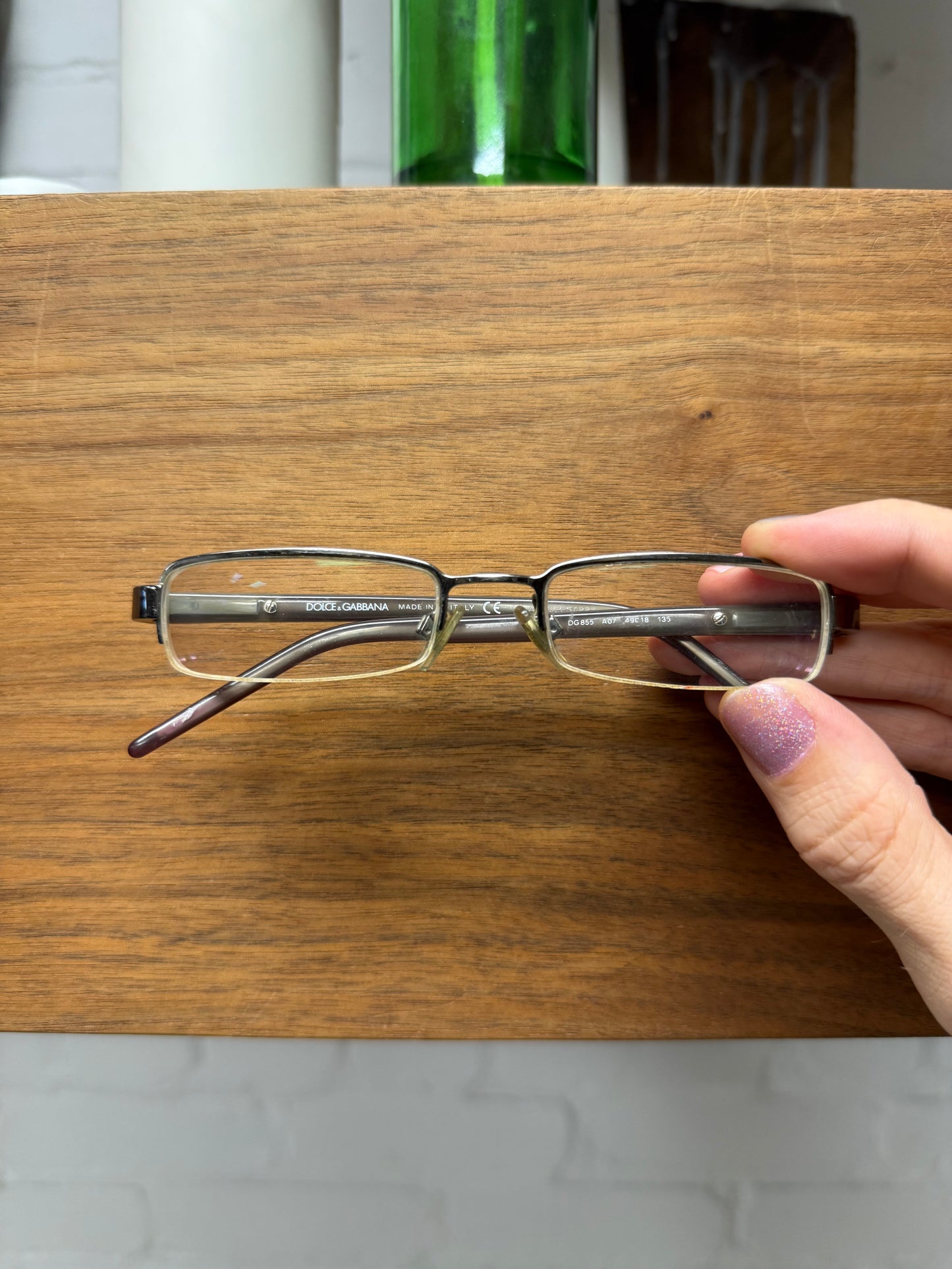 Dolce and Gabbana Rectangular Shape Half Rim Prescription Glasses