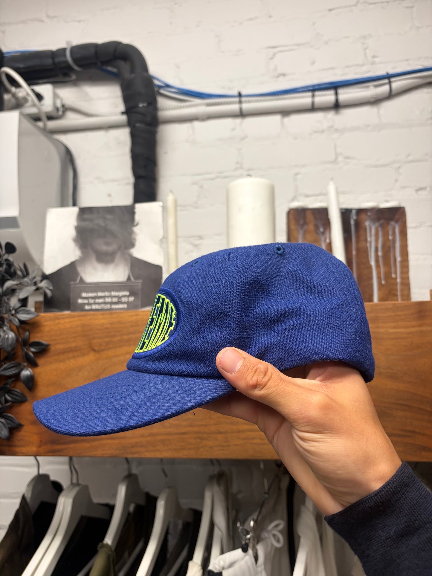 SS2017 Supreme ‘Warp Logo’ Blue Strap-Back Hat