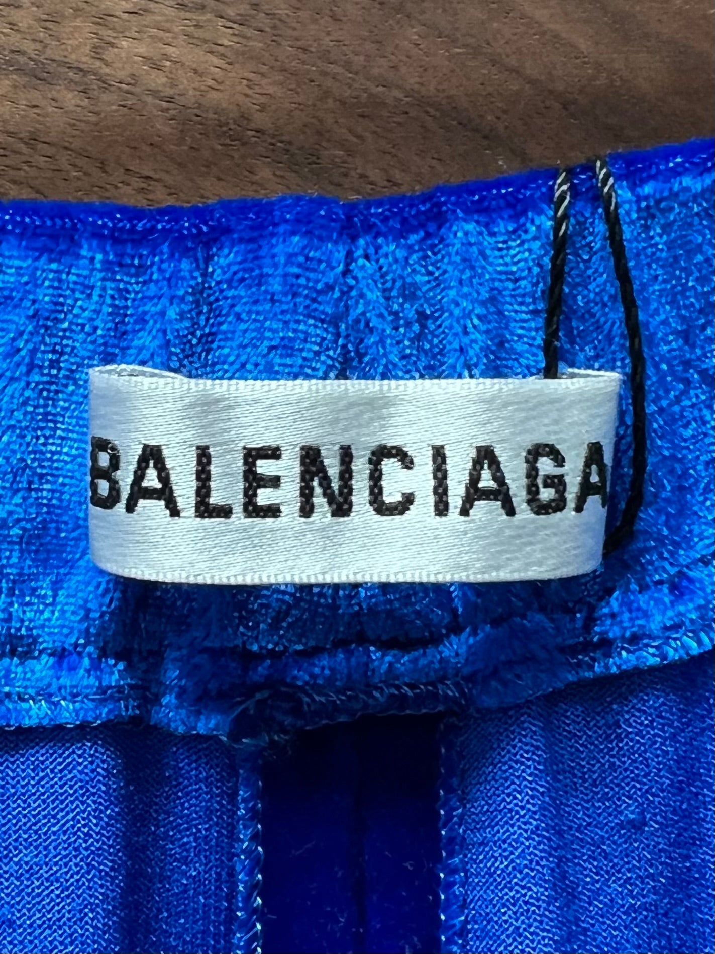 SAMPLE Balenciaga Blue Velour Lounge Pants