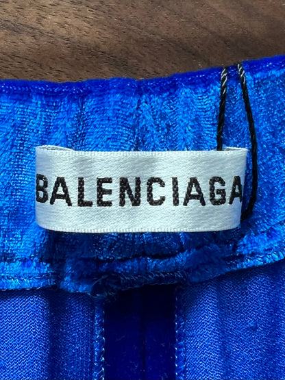 SAMPLE Balenciaga Blue Velour Lounge Pants