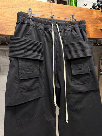 Rick Owens ‘Creatch’ Black Straight Cut Drawstring Pants
