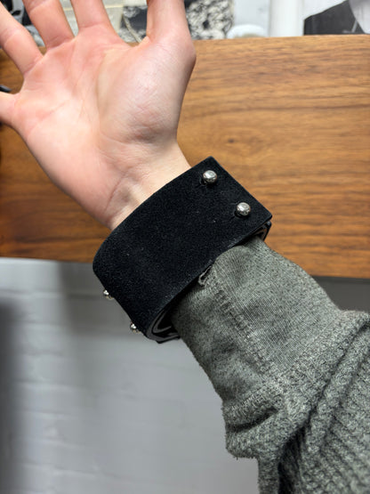 Alyx Studios Classic ‘Rollercoaster’ Black Blistered Leather Bracelet