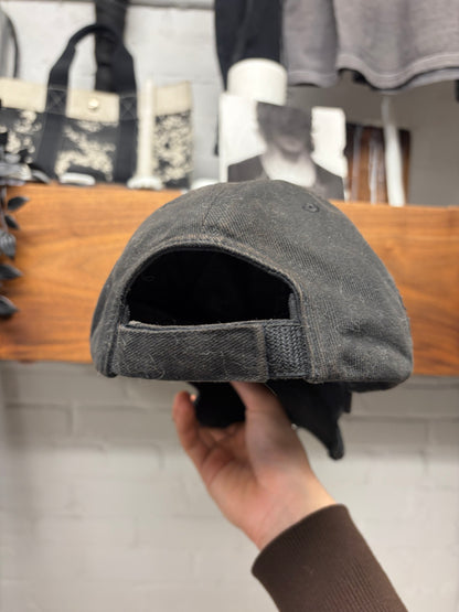Balenciaga ‘Website’ Pierced Black Strap-Back Baseball Cap