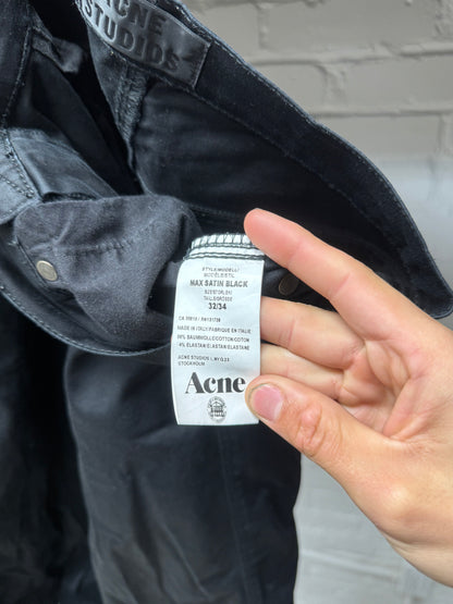 Acne Studios ‘Max Satin Black’ Skinny Denim