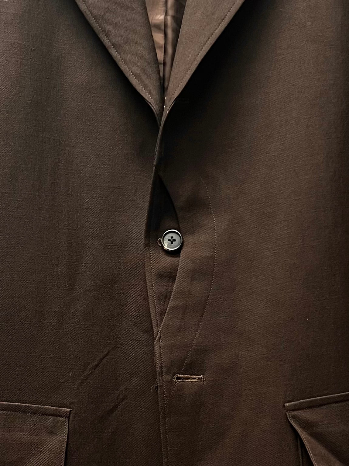 90s Yohji Yamamoto ‘Y’s for Men’ Brown ‘Exposed Button’ Blazer