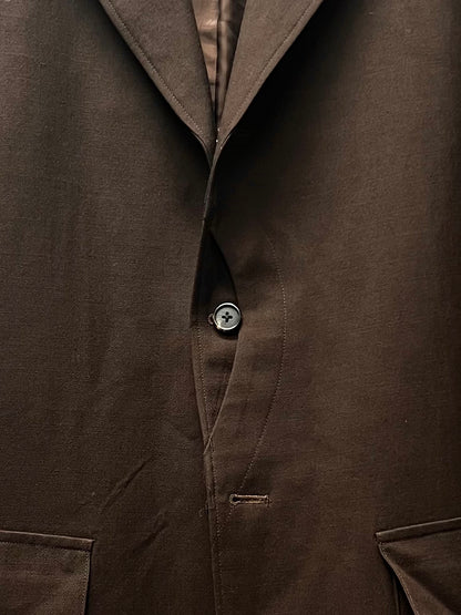 90s Yohji Yamamoto ‘Y’s for Men’ Brown ‘Exposed Button’ Blazer