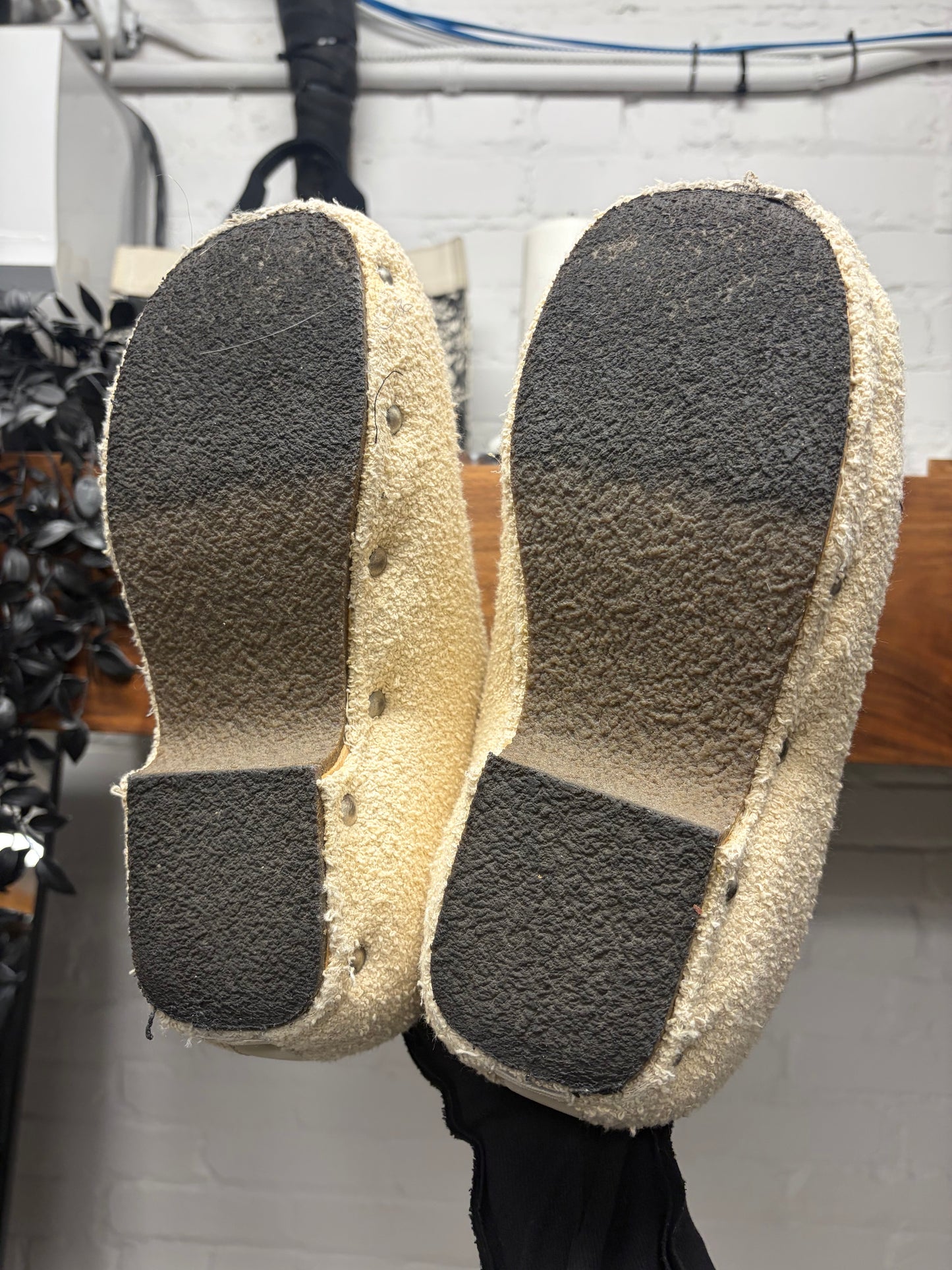 Acne Studios Terry Cloth ‘Shearling’ Mules