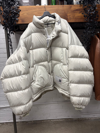 Mihara Yasuhiro ‘Big Zipper’ Oversized Cream Down Filled Puffer Jacket