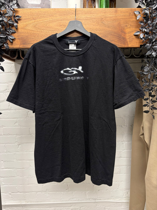 Yohji Yamamoto ‘Ground Y’ Black ‘Shadow Logo’ Short Sleeve Shirt