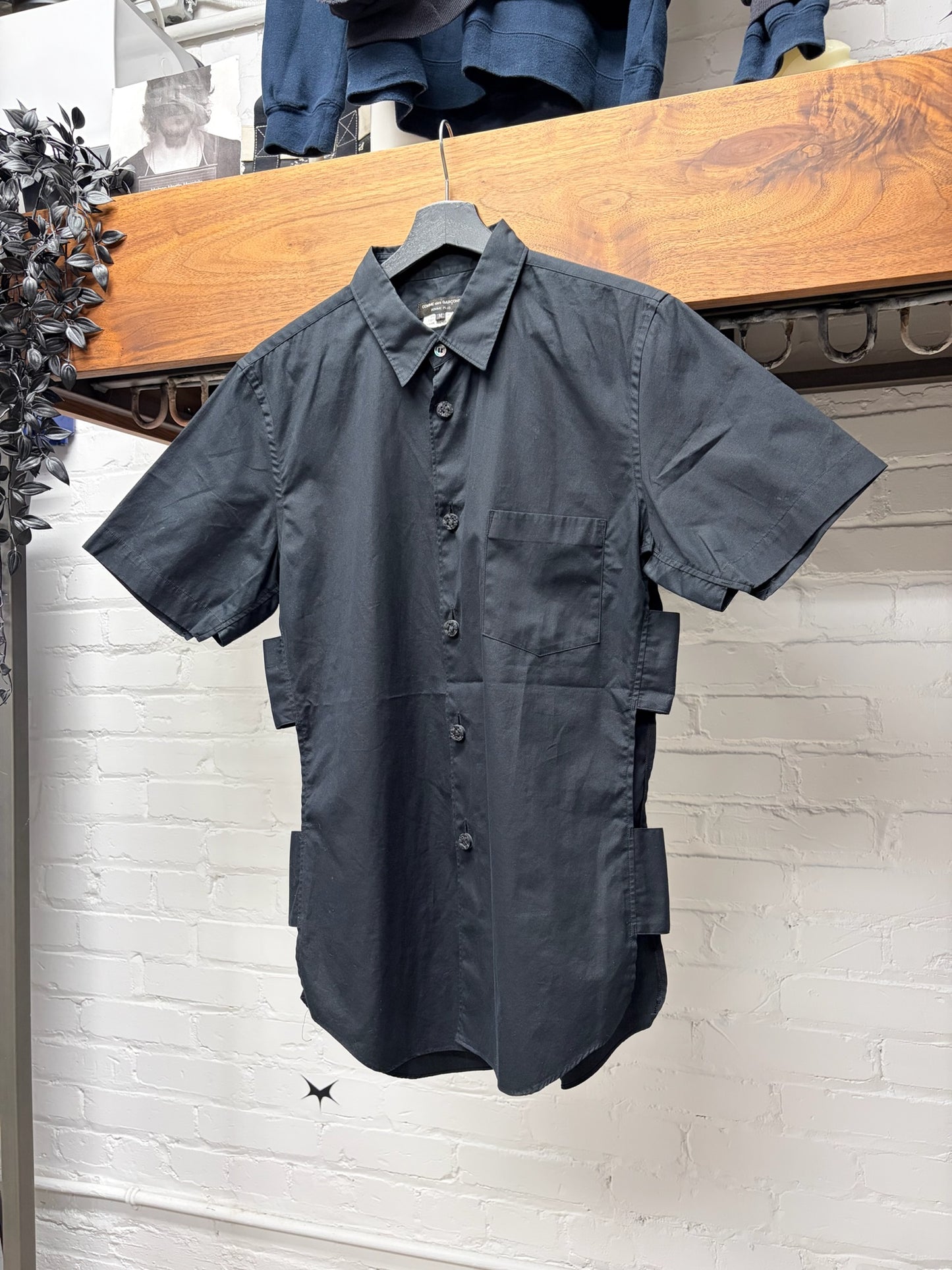 90s Comme Des Garçons Homme Plus ‘Geometric’ Shirt With Wood Buttons