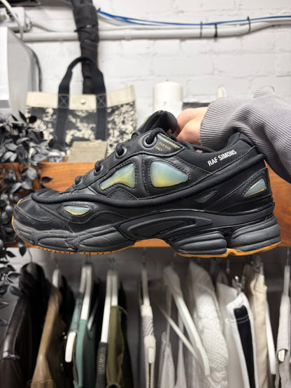 Raf Simons Ozweegos V1 Black/Gum Sole Low Top Sneakers