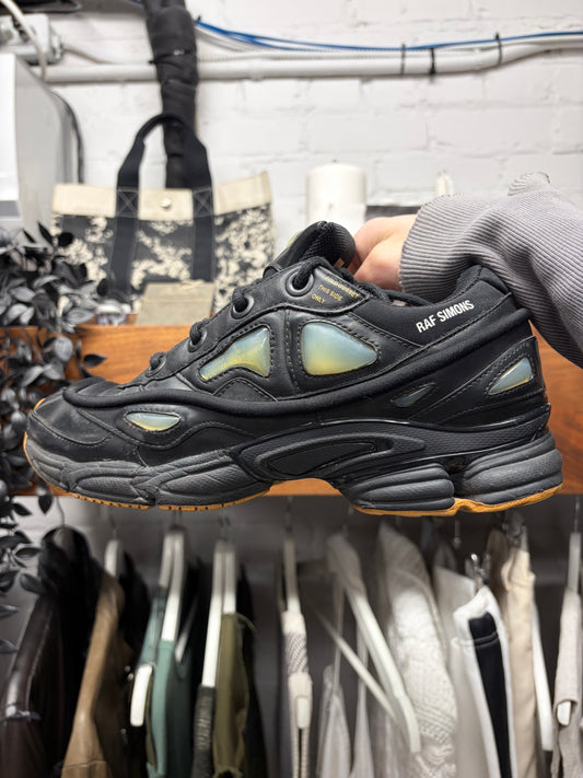 Raf Simons Ozweegos V1 Black/Gum Sole Low Top Sneakers