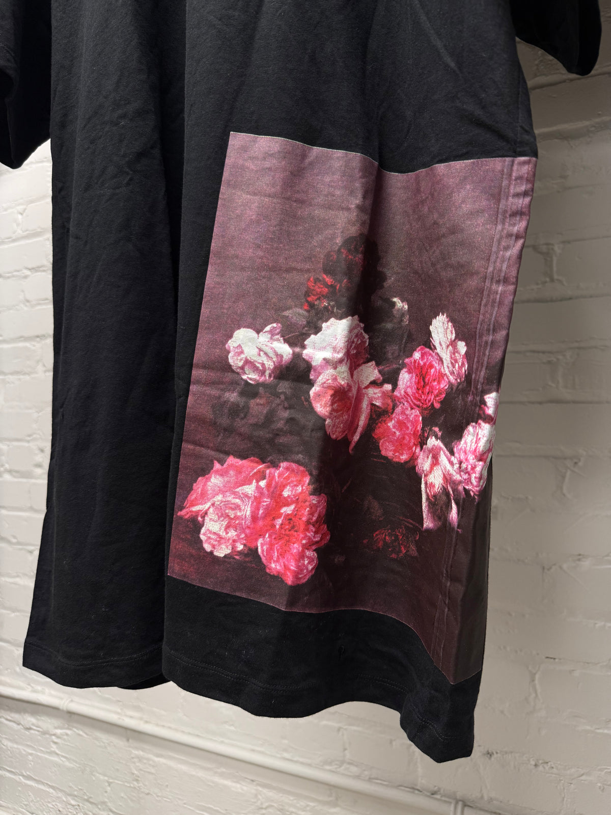 SS2021 Raf Simons Archive Redux ‘Joy Division’ PCL Black Flower Graphic T-Shirt
