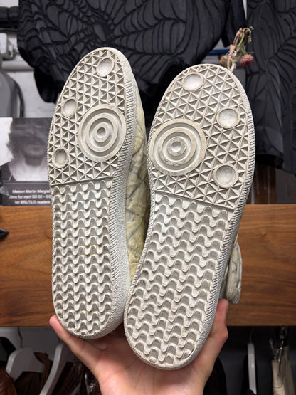 Maison Margiela Marbled White Leather ‘Future’ High Top Sneakers