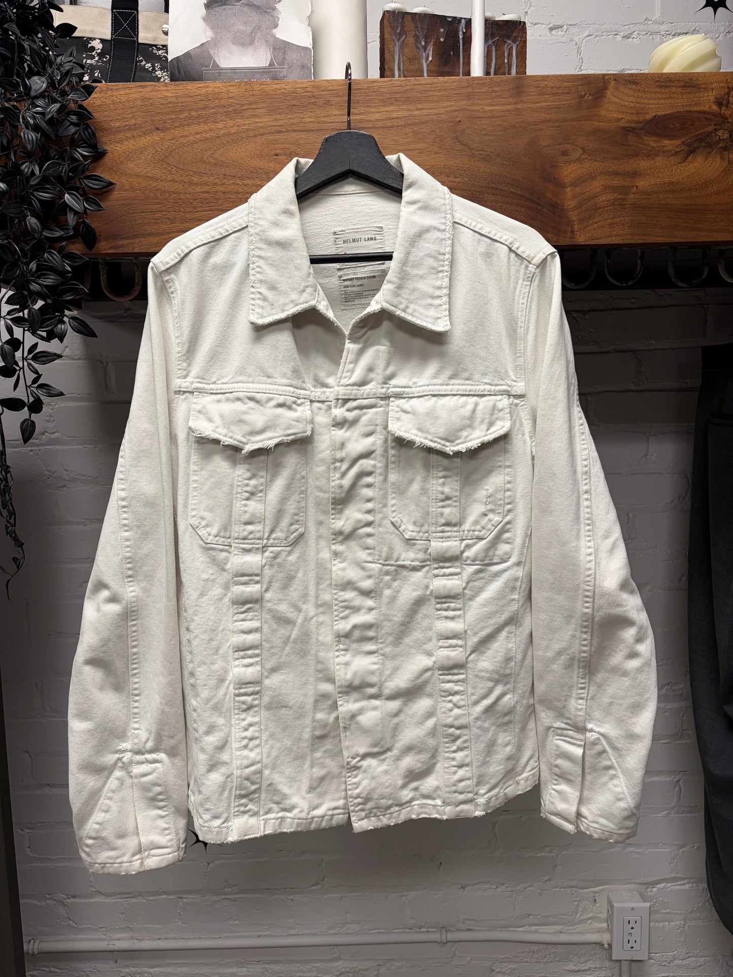 Helmut Lang ‘Vintage Broken Denim’ White Trucker Jacket