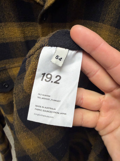 AW2019 Song For The Mute Yellow/Black Shadow Plaid ‘Hunter’ Flannel Shirt