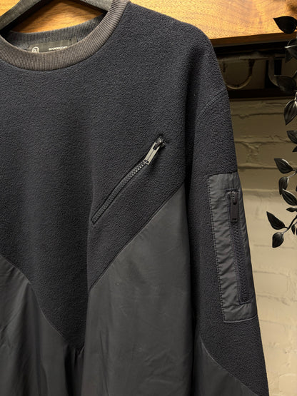 Undercover x GU Fleece Panelled Black Sweatshirt