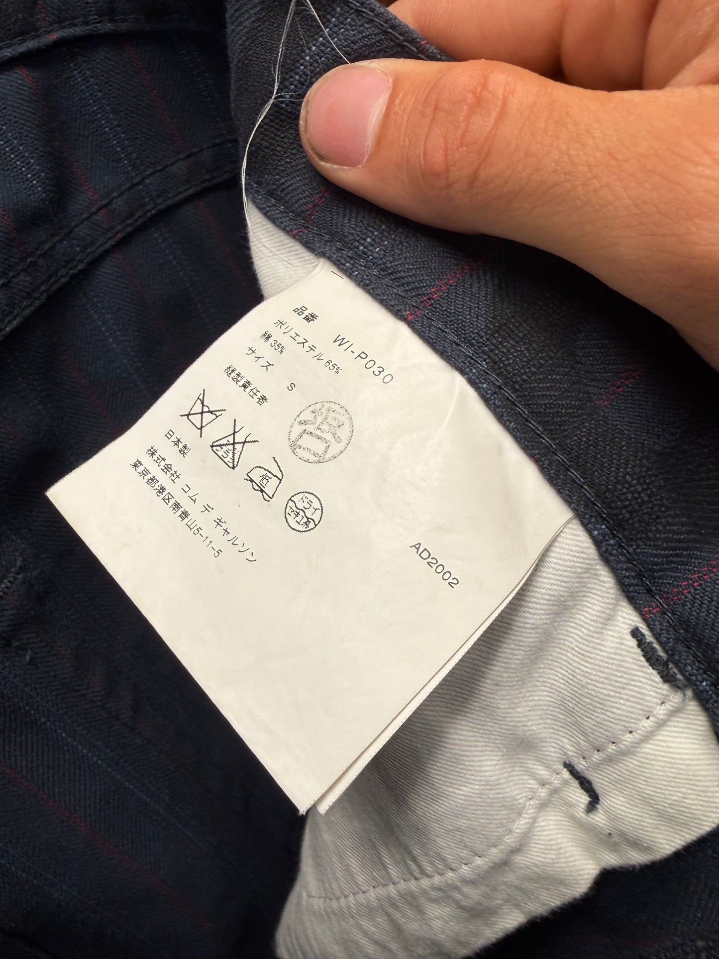 SS2003 Junya Watanabe ‘Numbers’ Plaid Full Print Pants