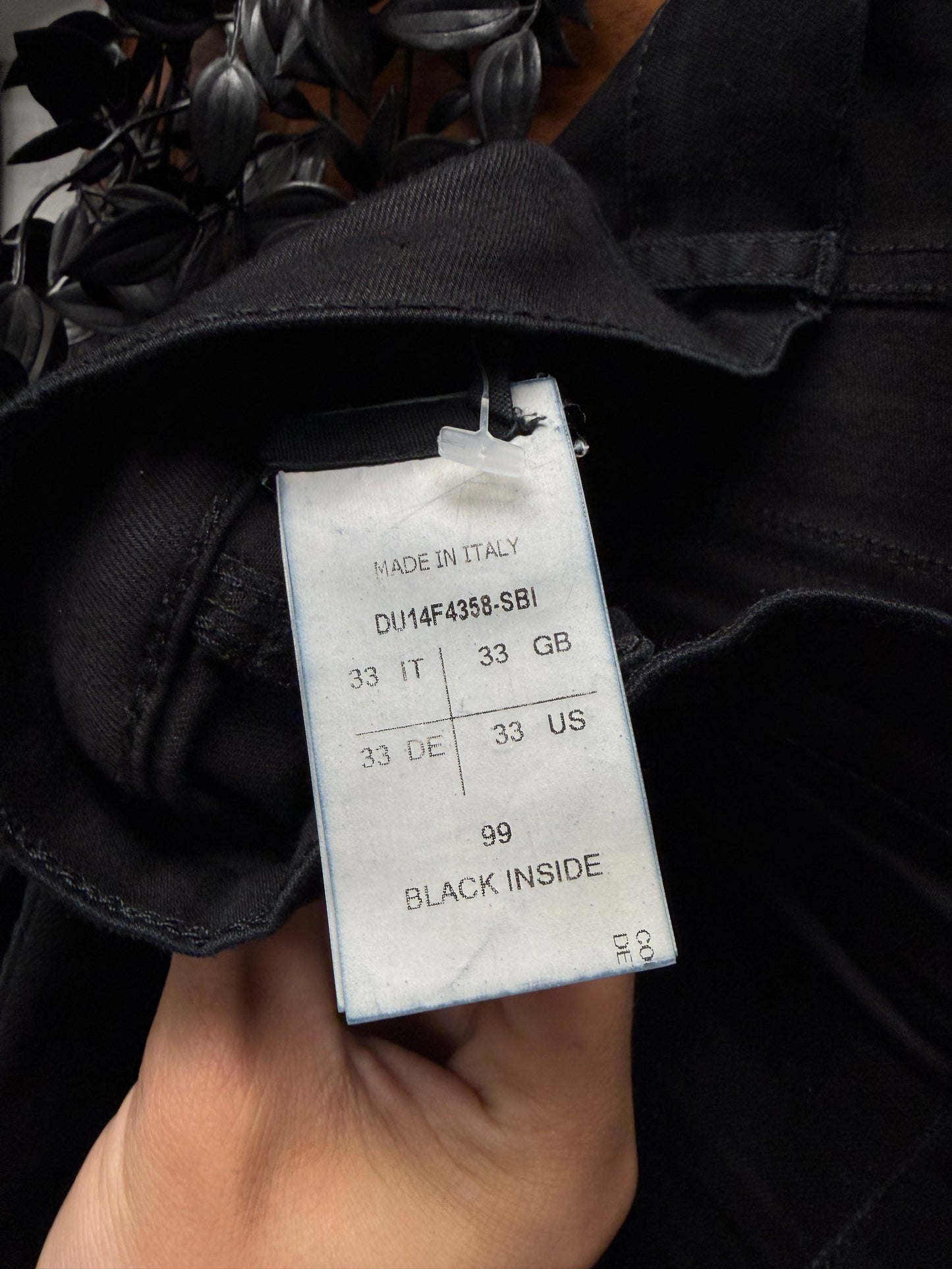 AW2014 Rick Owens ‘Memphis Patch’ Black Inside Skinny Jeans