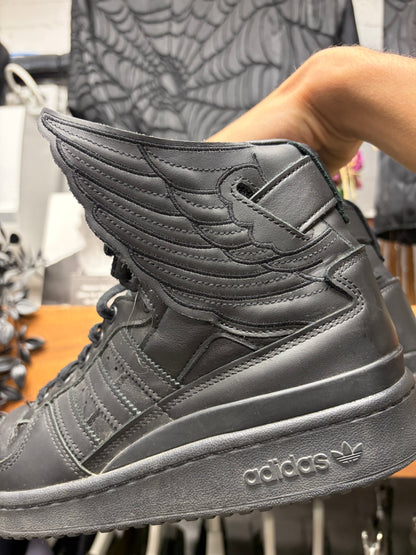 Jeremy Scott x Adidas ‘Wings 4.0’ Triple Black High Top Sneakers