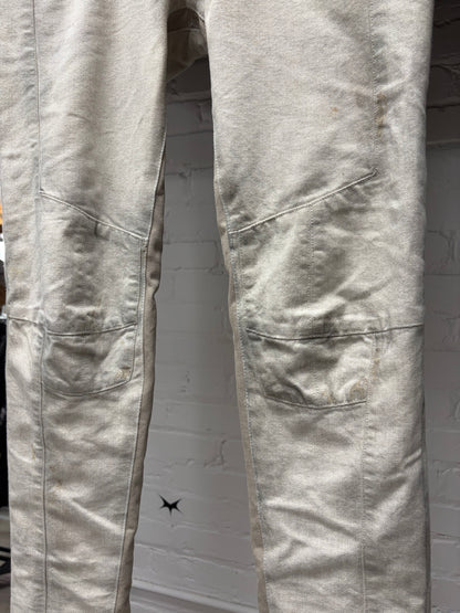 Balmain ‘Dirty White’ Biker Knee Skinny Jeans