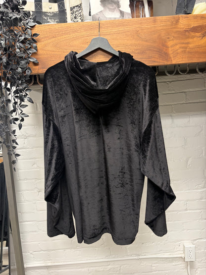 AW2022 Balenciaga ‘Velour’ Black Pullover Hoodie