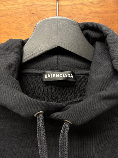 2018 Balenciaga ‘Campaign Logo’ Black Pullover Hoodie