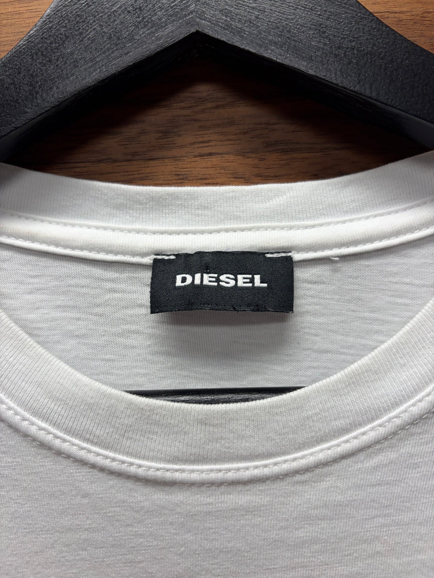 Diesel ‘Tape Logo’ White Graphic T-Shirt