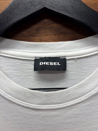 Diesel ‘Tape Logo’ White Graphic T-Shirt