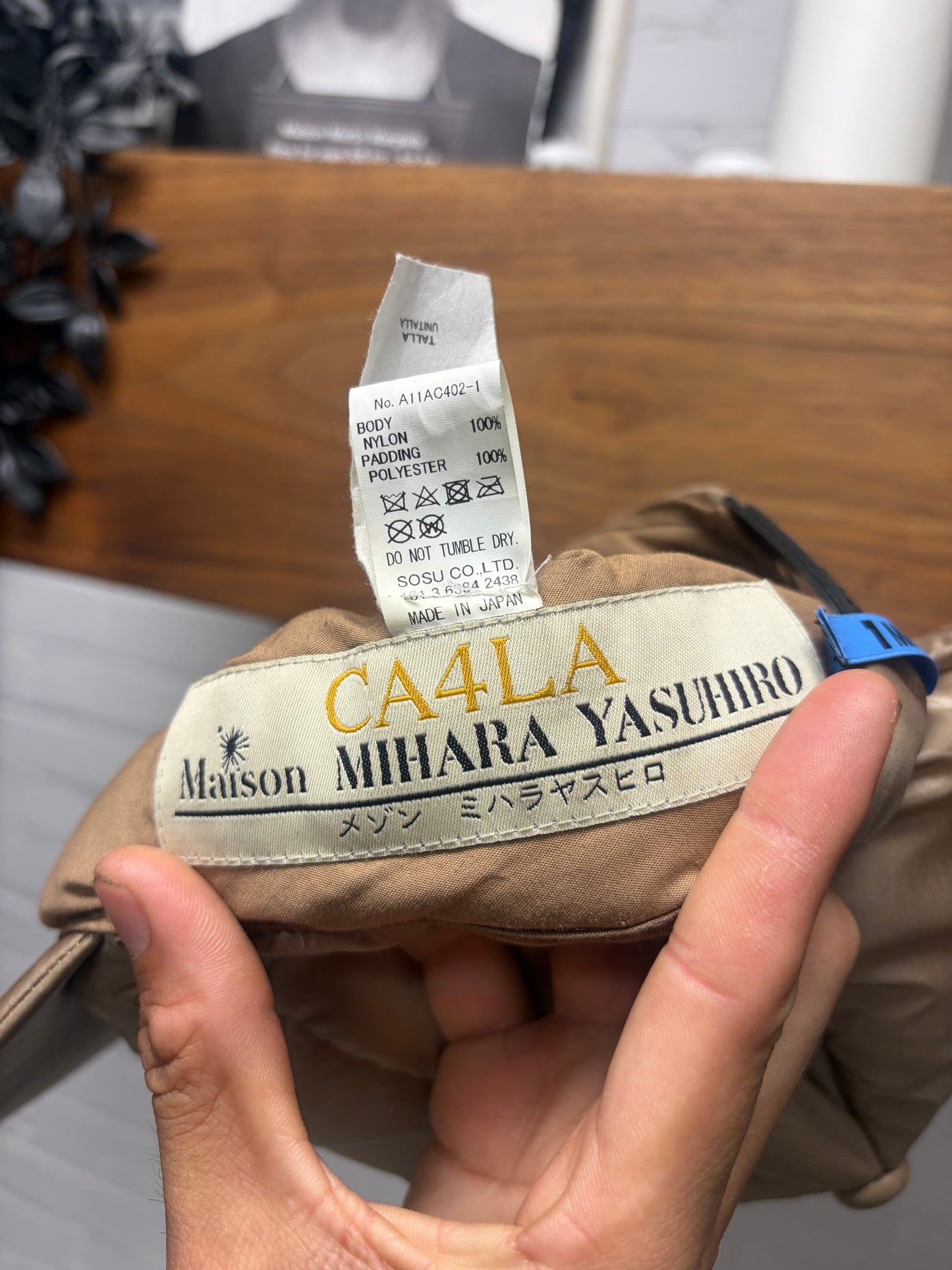 AW2023 Mihara Yasuhiro Beige ‘Puffer’ Snap-Back Fitted Hat