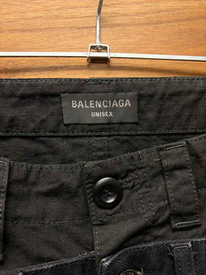 AW2024 Balenciaga Triple Layered Black Sweatpant/Hybrid Wide Leg Denim