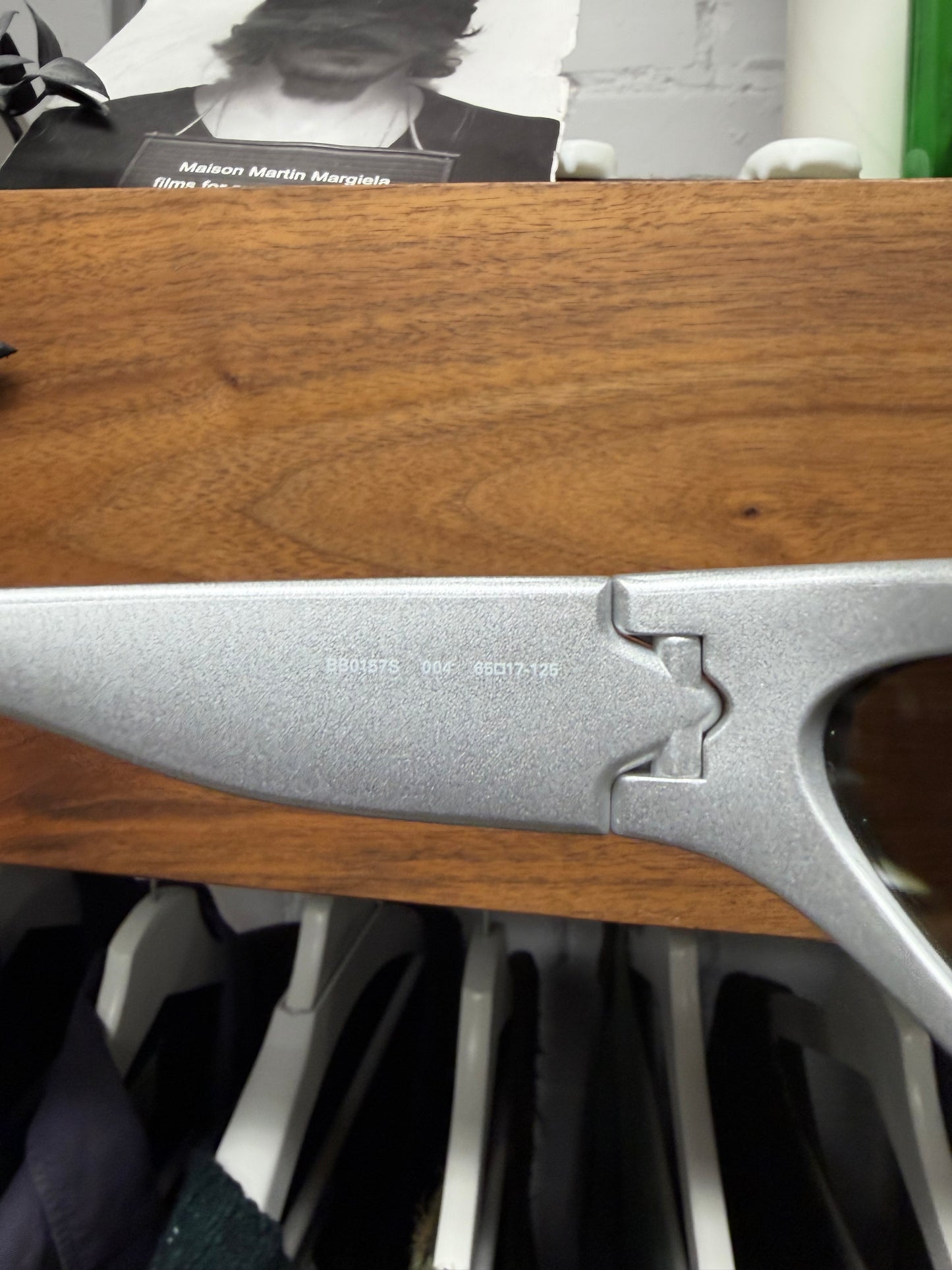 Balenciaga ‘Swift’ Metallic Silver Oval Shape Sunglasses