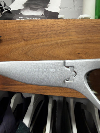 Balenciaga ‘Swift’ Metallic Silver Oval Shape Sunglasses