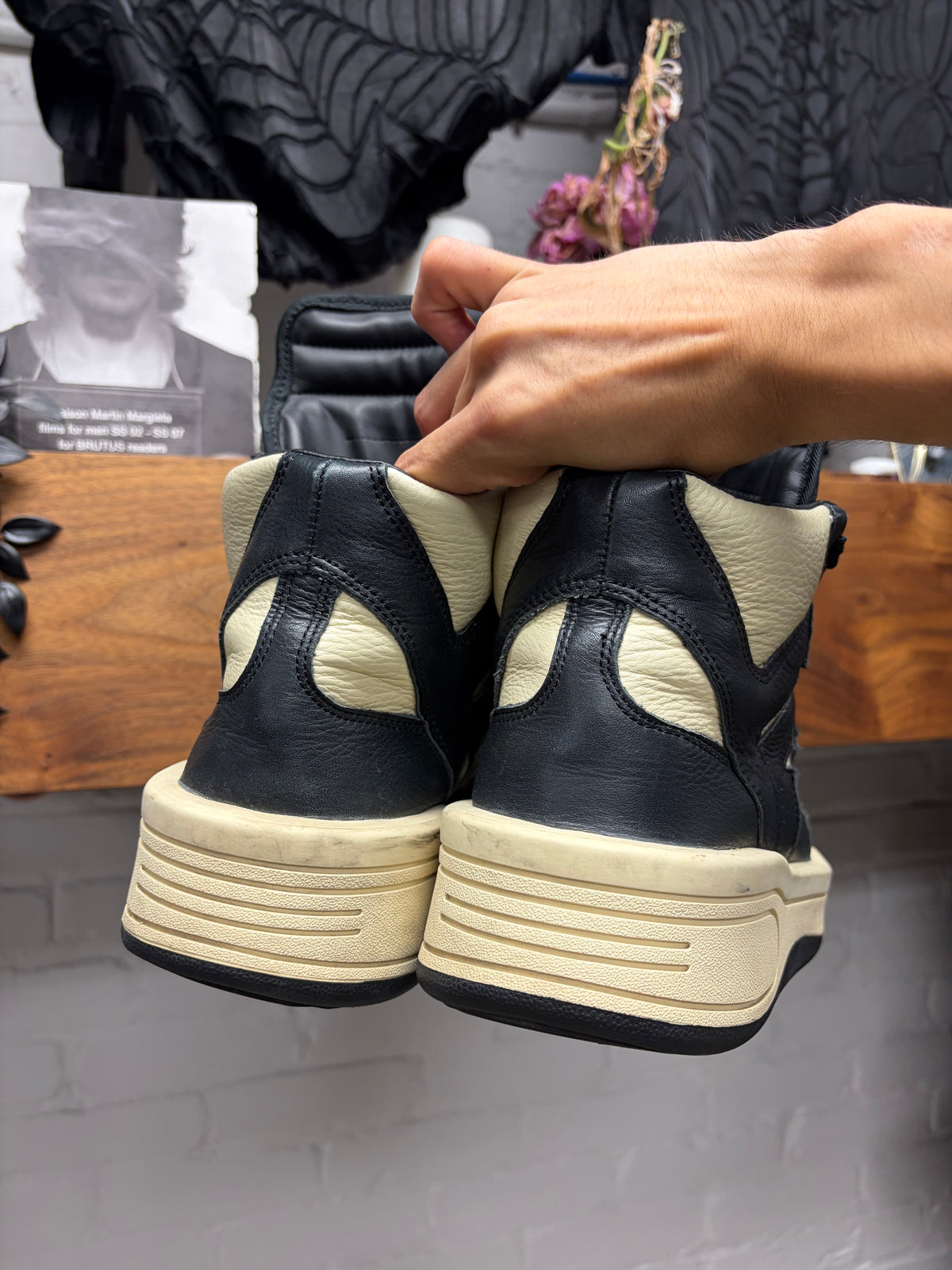 Rick Owens x Converse ‘TurboPWN’ Black/Milk High Top Sneakers