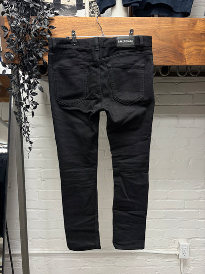 2019 Balenciaga Black Skinny Cut Denim